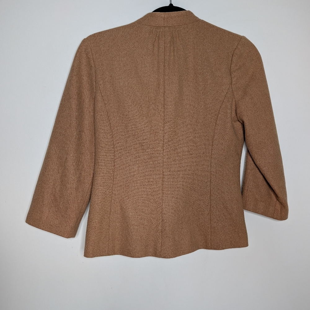 Tabitha Camel Ruffle Front Blazer Jacket - Picture 4 of 4